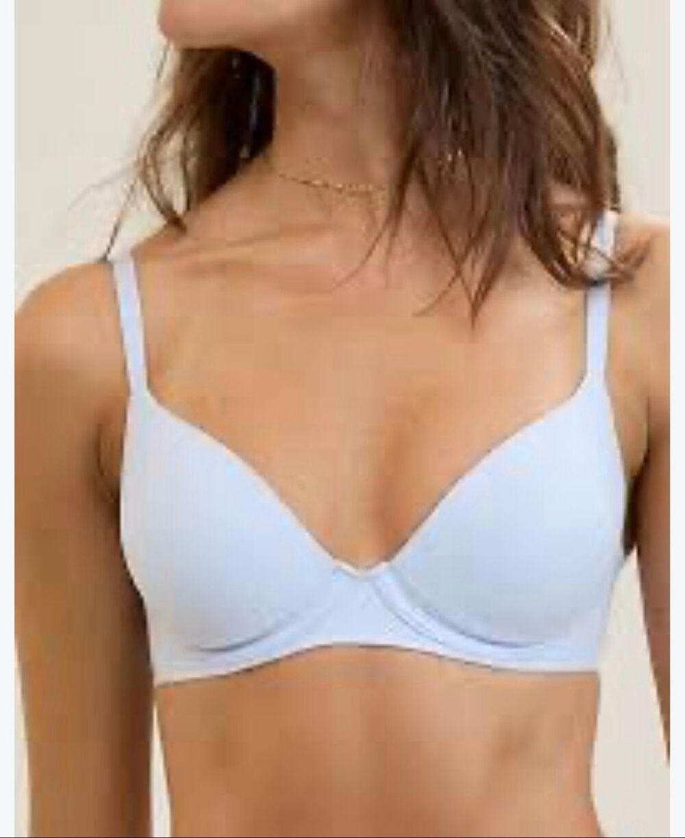 Aerie Smoothez Light Blue Soft Full Coverage Size 32B New